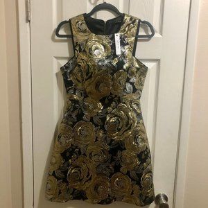 Arc & Co. - Retro Inspired Gold & Silver Dress NWT